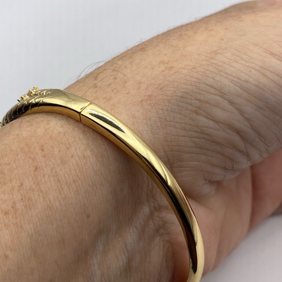 COPY - Vintage Crystal gold filled Snake Serpent bracelet - Picture 2 of 6